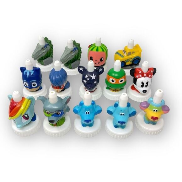 Good 2 Grow Lot Of 14 Toppers Caps Blue's Clues Jurassic Paw Patrol TMNT MLP - Picture 1 of 8